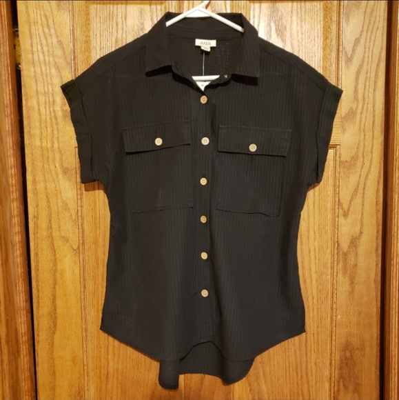 Ana XS Button Down Tie Front Top NWT - Picture 2 of 7